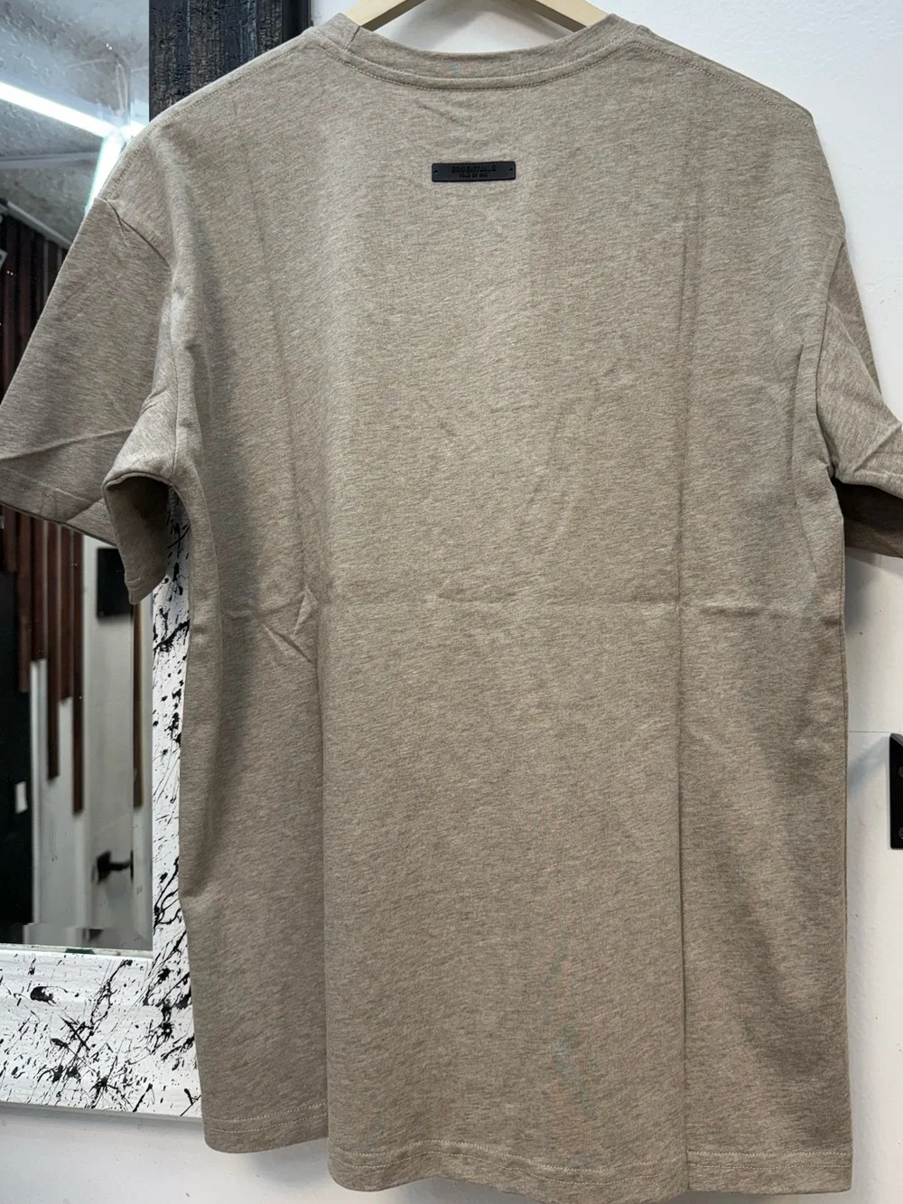 Fear of God Essentials Taupe Graphic Logo Short Sleeve Tee - Picture 3 of 9